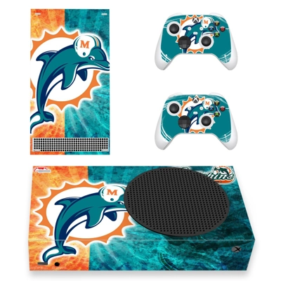 Miami Dolphins decal skin for Xbox Series S Console and 2 Controllers