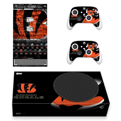 Cincinnati Bengals decal skin for Xbox Series S Console and 2 Controllers