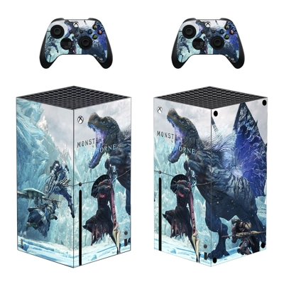 MHW Iceborne decal skin for Xbox Series X Console and 2 Controllers