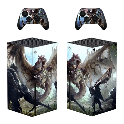 Monster Hunter World decal skin for Xbox Series X Console and 2 Controllers