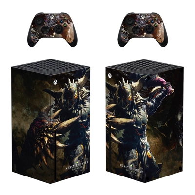 Monster Hunter World decal skin for Xbox Series X Console and 2 Controllers