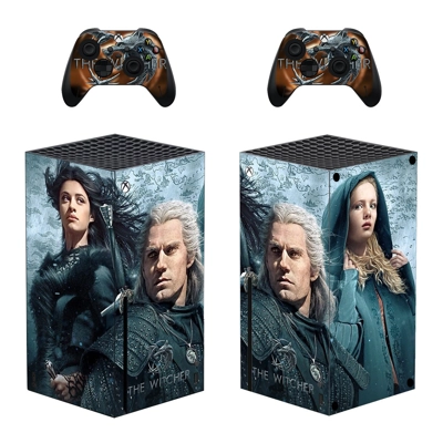 The Witcher Wild Hunt decal skin for Xbox Series X Console and 2 Controllers