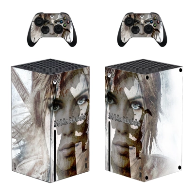 Shadow of the Tomb Raider decal skin for Xbox Series X Console and 2 Controllers