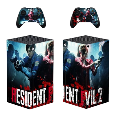 Resident Evil 2 decal skin for Xbox Series X Console and 2 Controllers
