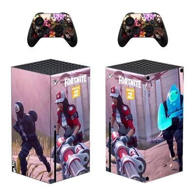 Fortnite decal skin for Xbox Series X Console and 2 Controllers