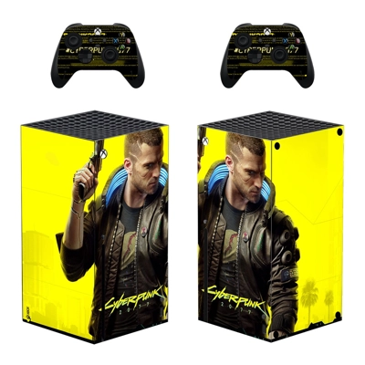 Cyberpunk 2077 decal skin for Xbox Series X Console and 2 Controllers