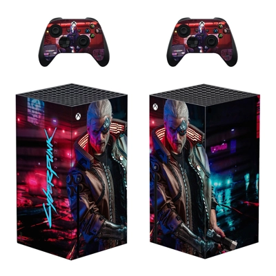 Cyberpunk 2077 decal skin for Xbox Series X Console and 2 Controllers