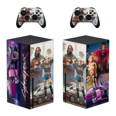 Cyberpunk 2077 decal skin for Xbox Series X Console and 2 Controllers