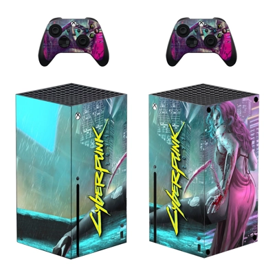 Cyberpunk 2077 decal skin for Xbox Series X Console and 2 Controllers