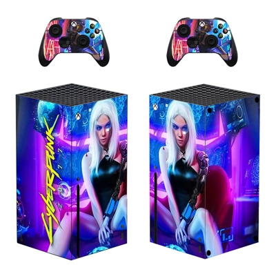 Cyberpunk 2077 decal skin for Xbox Series X Console and 2 Controllers