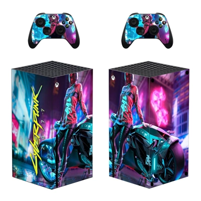 Cyberpunk 2077 decal skin for Xbox Series X Console and 2 Controllers