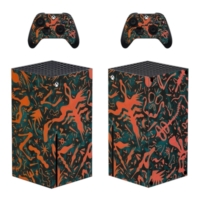 Digital texture decal skin for Xbox Series X Console and 2 Controllers