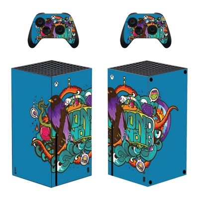 Digital texture decal skin for Xbox Series X Console and 2 Controllers