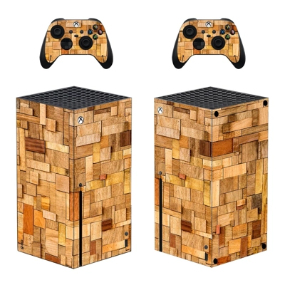 Wood Board decal skin for Xbox Series X Console and 2 Controllers