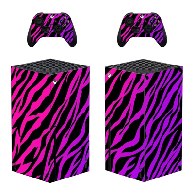 Zebra Texture decal skin for Xbox Series X Console and 2 Controllers