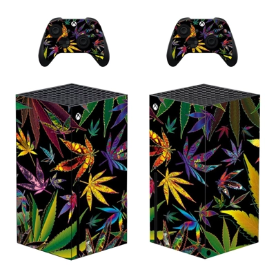 Color Weed decal skin for Xbox Series X Console and 2 Controllers