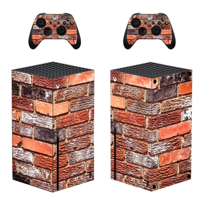 Brick Texture decal skin for Xbox Series X Console and 2 Controllers