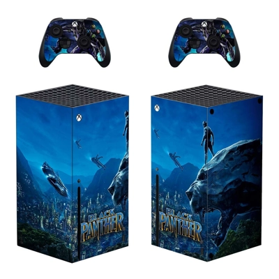 Black Panther decal skin for Xbox Series X Console and 2 Controllers