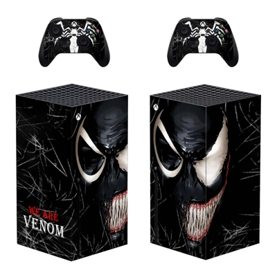 Venom decal skin for Xbox Series X Console and 2 Controllers Venom decal skin for Xbox Series X Console and 2 Controllers