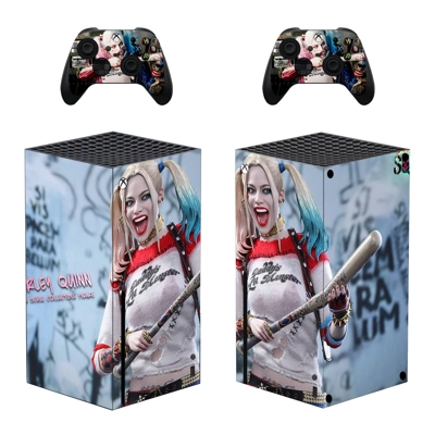 Harley Quinn decal skin for Xbox Series X Console and 2 Co.. Harley Quinn decal skin for Xbox Series X Console and 2 Co..