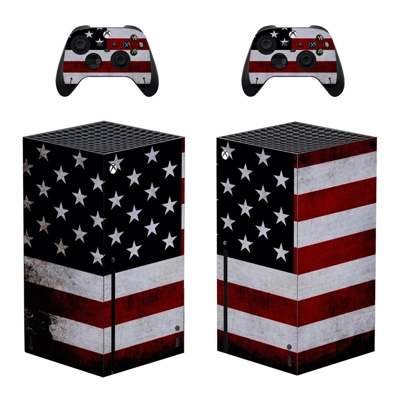 USA Flag decal skin for Xbox Series X Console and 2 Controllers