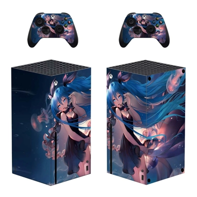 Hatsune Miku decal skin for Xbox Series X Console and 2 Controllers