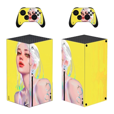Cyberpunk 2077 decal skin for Xbox Series X Console and 2 Controllers