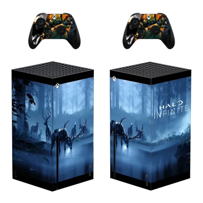 Halo Infinite decal skin for Xbox Series X Console and 2 C.. Halo Infinite decal skin for Xbox Series X Console and 2 C..