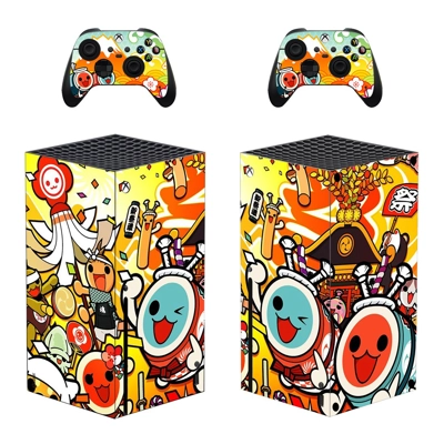 Taiko decal skin for Xbox Series X Console and 2 Controllers Taiko decal skin for Xbox Series X Console and 2 Controllers