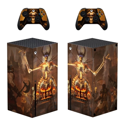 Diablo 2 Resurrected decal skin for Xbox Series X Console and 2 Controllers