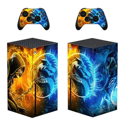 Mortal Kombat decal skin for Xbox Series X Console and 2 C.. Mortal Kombat decal skin for Xbox Series X Console and 2 C..
