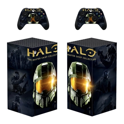 Halo decal skin for Xbox Series X Console and 2 Controllers Halo decal skin for Xbox Series X Console and 2 Controllers
