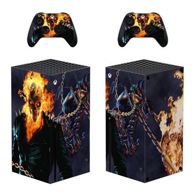 Ghost Rider decal skin for Xbox Series X Console and 2 Con.. Ghost Rider decal skin for Xbox Series X Console and 2 Con..