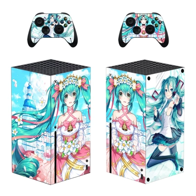 Hatsune Miku decal skin for Xbox Series X Console and 2 Co.. Hatsune Miku decal skin for Xbox Series X Console and 2 Co..