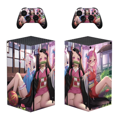 Demon Slayer decal skin for Xbox Series X Console and 2 Co.. Demon Slayer decal skin for Xbox Series X Console and 2 Co..