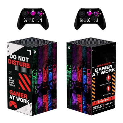 Gamer decal skin for Xbox Series X Console and 2 Controllers Gamer decal skin for Xbox Series X Console and 2 Controllers