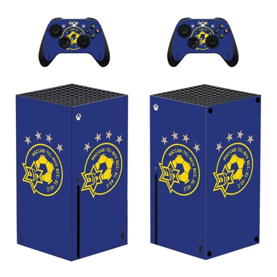 Maccabi Tel Aviv decal skin for Xbox Series X Console and .. Maccabi Tel Aviv decal skin for Xbox Series X Console and ..