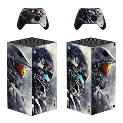 Halo decal skin for Xbox Series X Console and 2 Controllers Halo decal skin for Xbox Series X Console and 2 Controllers