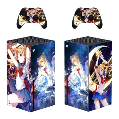 Sailor Moon decal skin for Xbox Series X Console and 2 Con.. Sailor Moon decal skin for Xbox Series X Console and 2 Con..