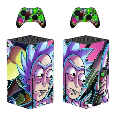 Morty and Rick decal skin for Xbox Series X Console and 2 Controllers