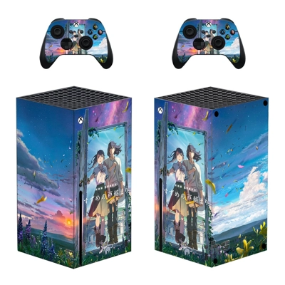 Anime Suzume decal skin for Xbox Series X Console and 2 Controllers