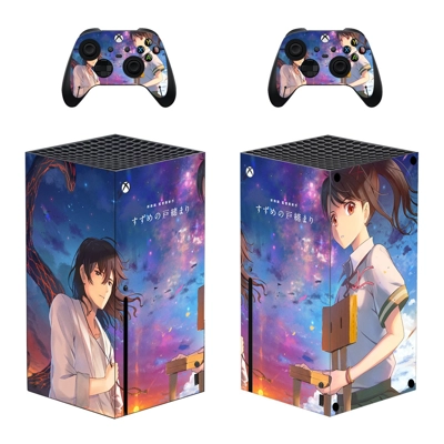 Anime Suzume decal skin for Xbox Series X Console and 2 Co.. Anime Suzume decal skin for Xbox Series X Console and 2 Co..