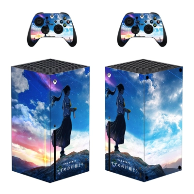 Anime Suzume decal skin for Xbox Series X Console and 2 Co.. Anime Suzume decal skin for Xbox Series X Console and 2 Co..