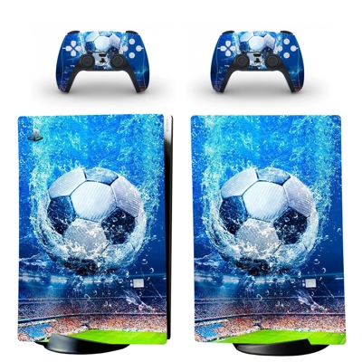 Football decal skin for PS5 Digital Console and two Contro.. Football decal skin for PS5 Digital Console and two Contro..