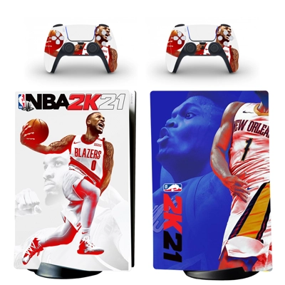NBA 2K21 decal skin for PS5 Digital Console and two Contro.. NBA 2K21 decal skin for PS5 Digital Console and two Contro..