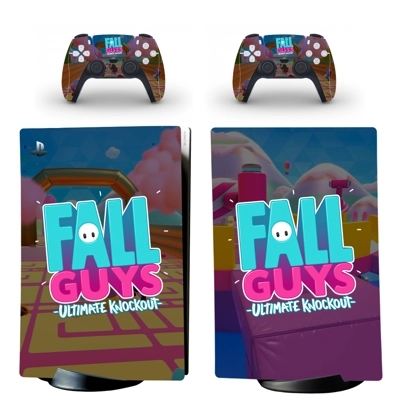 Fall Guys decal skin for PS5 Digital Console and two Contr.. Fall Guys decal skin for PS5 Digital Console and two Contr..