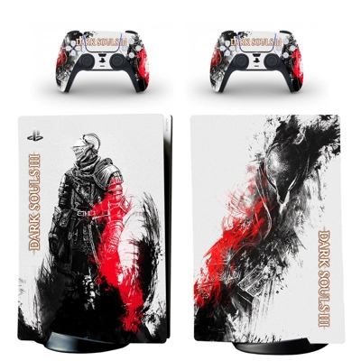 Dark Souls decal skin for PS5 Digital Console and two Cont.. Dark Souls decal skin for PS5 Digital Console and two Cont..