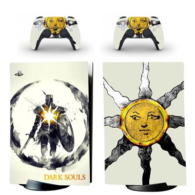 Dark Souls decal skin for PS5 Digital Console and two Cont.. Dark Souls decal skin for PS5 Digital Console and two Cont..