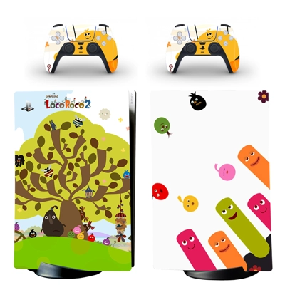Loco Roco 2 decal skin for PS5 Digital Console and two Con.. Loco Roco 2 decal skin for PS5 Digital Console and two Con..