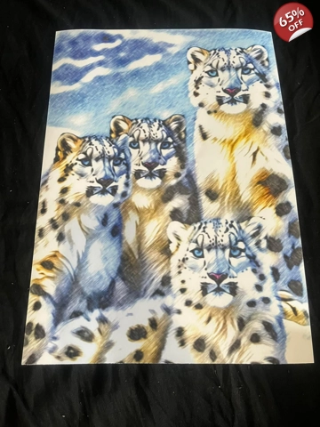 A3 Matt Poster Print Snow Family